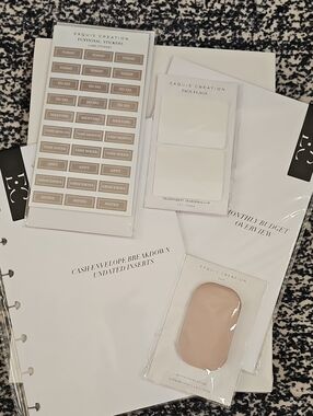 Exquis Creation Neutral Planner Stickers & Page Flags & Budget Inserts